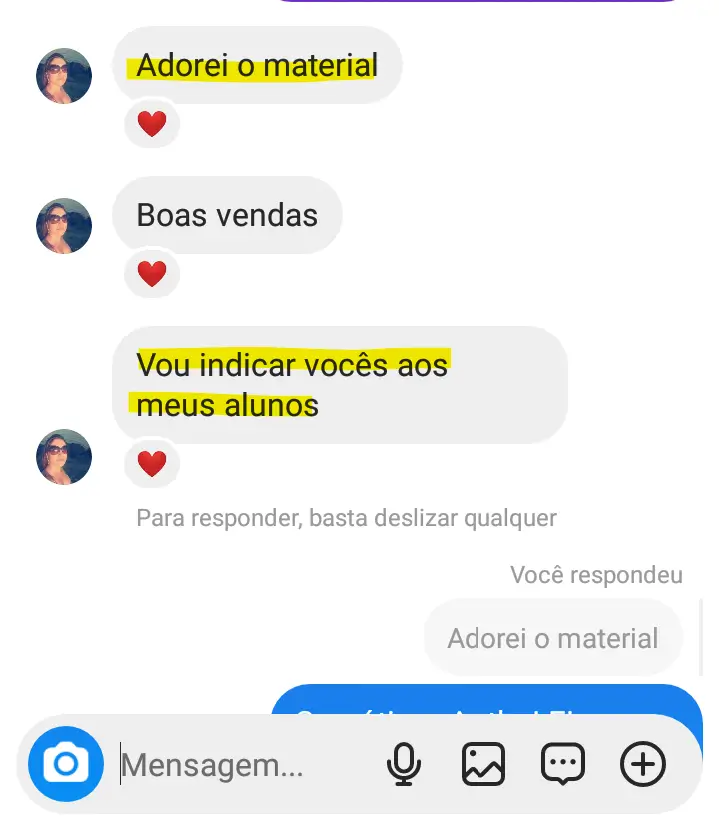 Amostra dos ebooks
